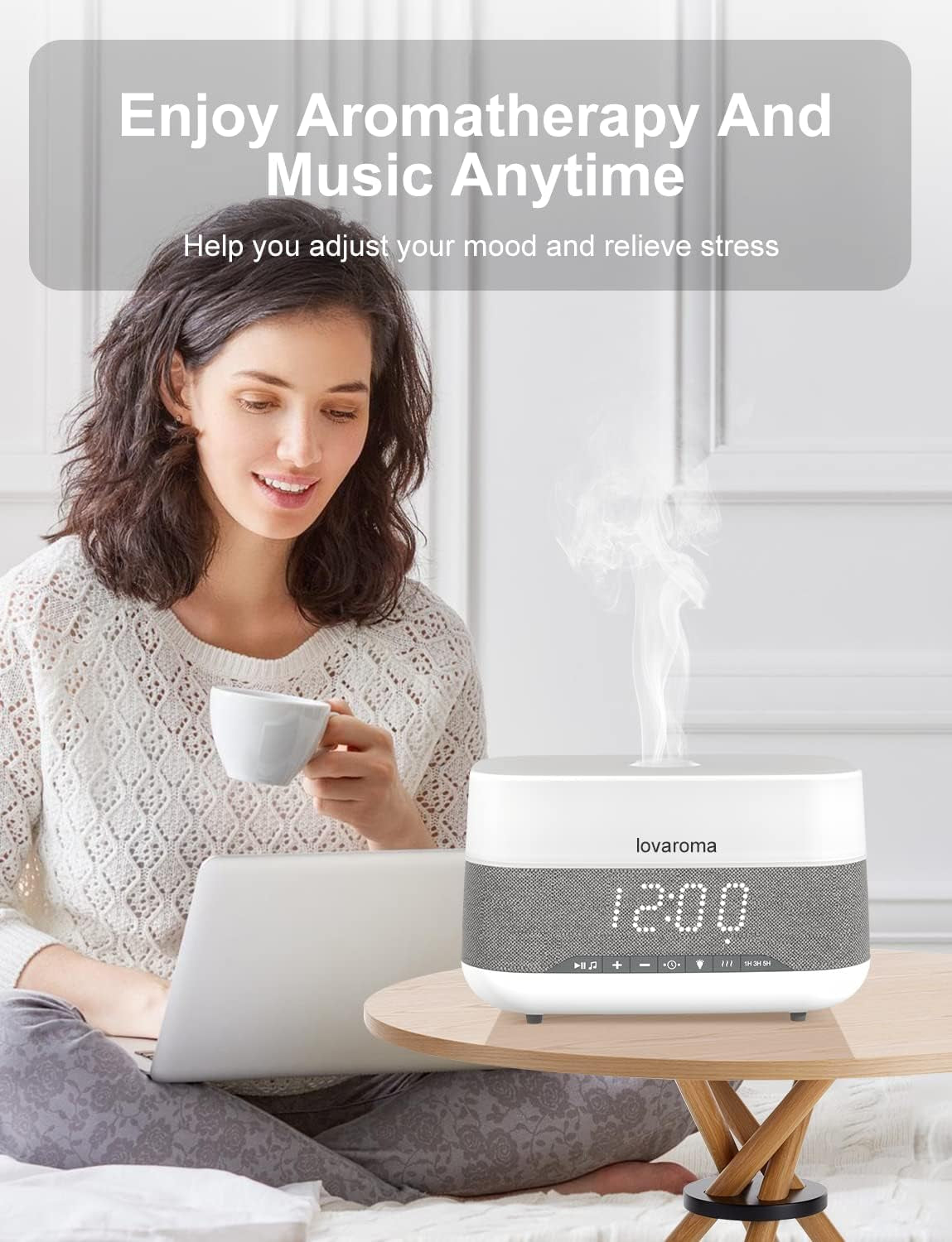 AromiTime™ – 3-in-1 Essential Oil Diffuser & LED Clock
