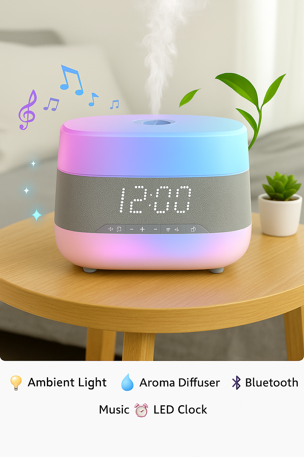 AromiTime™ – 3-in-1 Essential Oil Diffuser & LED Clock