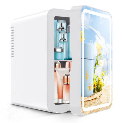 GlowChill™ – LED Mini Fridge for Skincare & Snacks